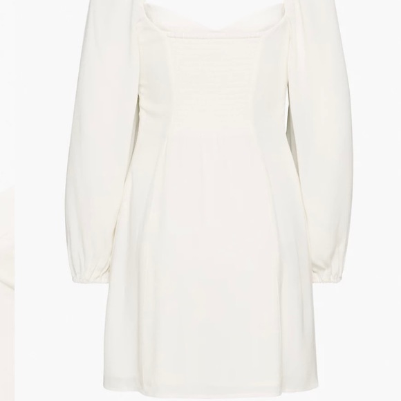 White Wilfred novella white puff sleeve dress - Picture 2 of 3